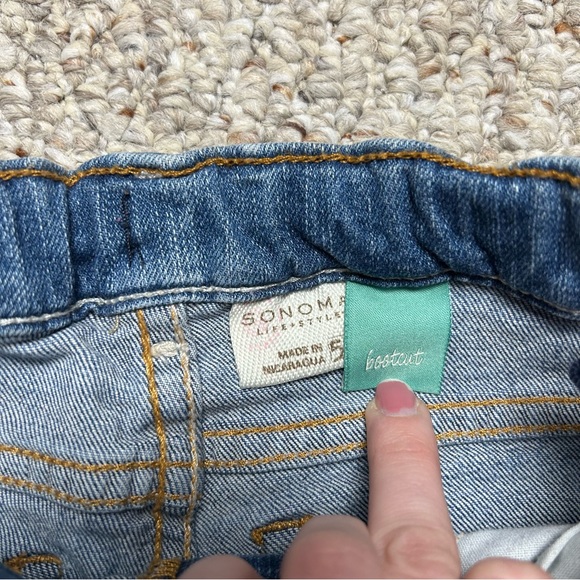Sonoma Bootcut Jeans Girls Size 5 Medium Wash Blue Denim Adjustable Waist Pants - Picture 4 of 8